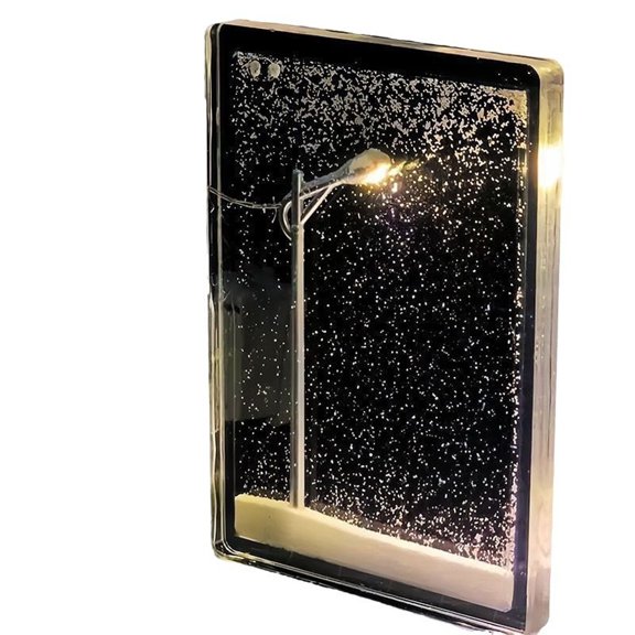 Snowy Night Flowing Night Light Snow Scenery Small Street Light Handmade DIY Material Package For Girlfriend And Friend Ocean Light Projector Lamp for Kids Stair Lights Indoor Night Light Plug in