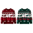 thumbnail image 4 of Lovebay 1-6T Kids Boys Girls Elk Christmas Sweater Crewneck Pullover Xmas Tops - Red Elk, 4 of 4