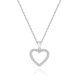 thumbnail image 5 of Collar con colgante de corazón simple de plata de ley 925 con diamantes naturales blancos redondos para mujer Rojo Verde, 5 of 5