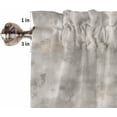 thumbnail image 5 of Beige Ombre Kitchen Curtains and Valances Set, Rod Pocket Curtains Tier Farmhouse Window Curtains 24 Inch Length, Modern Retro Oil Painting Abstract Rustic 3 Piece Kitchen Curtains Set, 5 of 6