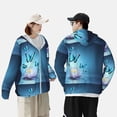 thumbnail image 5 of Picia Butterflies And Waterlily In Water Women's Men's UPF 50+ Sun Protection Hoodie Shirt Long Sleeve SPF Fishing Outdoor UV Hiking Lightweight Shirts-Small, 5 of 9