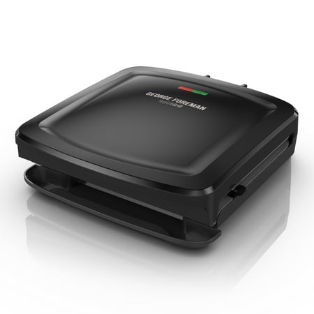 George Foreman Rapid Grill Series 4-Serving Removable Plate Electric Indoor Grill and Panini Press, Black, (Best Panini Press Reviews)