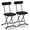 Black, variant on Costway 2-Pack Folding Chair with Metal Curved Feet Wide Seat & Ergonomic Backrest Black