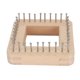 thumbnail image 2 of TELAR DE MADERA, Tabla Multifuncionales de Tejer Hecha A Mano Con Desero de Gancho, Telar Cuadrado de Madera Hecho A Mano Pare Tejer Bufanda, Sombrero, Chal, Niños y Adultos, 2 of 7