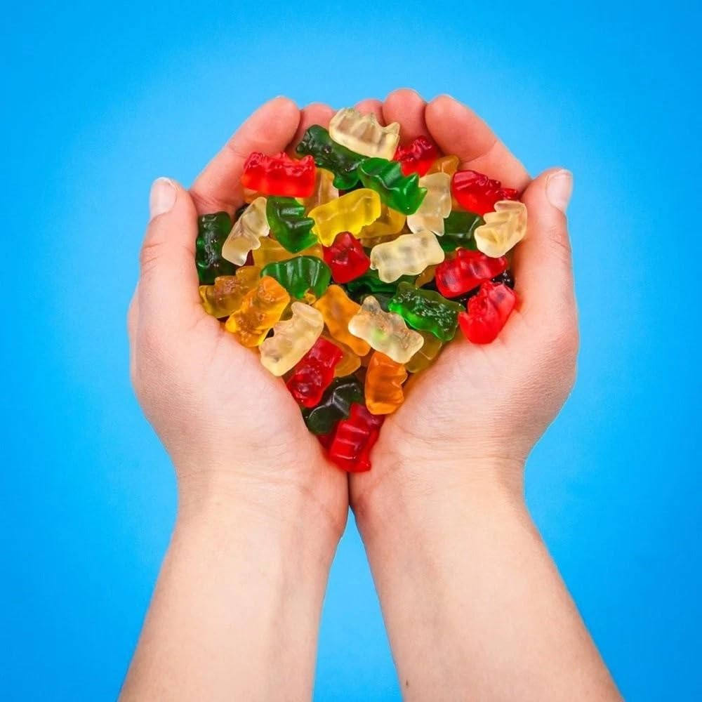 Goldbears Gummi Bears Harib Candy 75 Count Treat Size - 0.4-Ounce Individually Wrapped Mini Bags - Assorted Fruit Flavors - Perfect for Snacks, Treats, Any Occasion!