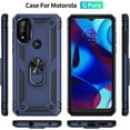 thumbnail image 4 of Moto G Pure Phone Case, Moto G Power 2022 Case with HD Screen Protector, Military Grade Protective Cases with Ring for Moto G Pure (Dark Green), 4 of 11