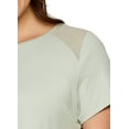 thumbnail image 3 of RBX Active Women's Plus Size Quick Dry Short Sleeve Workout Top with Mesh Panels, 3 of 5