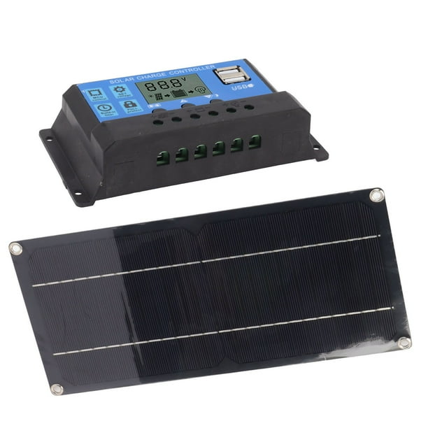 Solar Panel Kitwith Charge Controller,6W Monocrystalline Silicon Solar