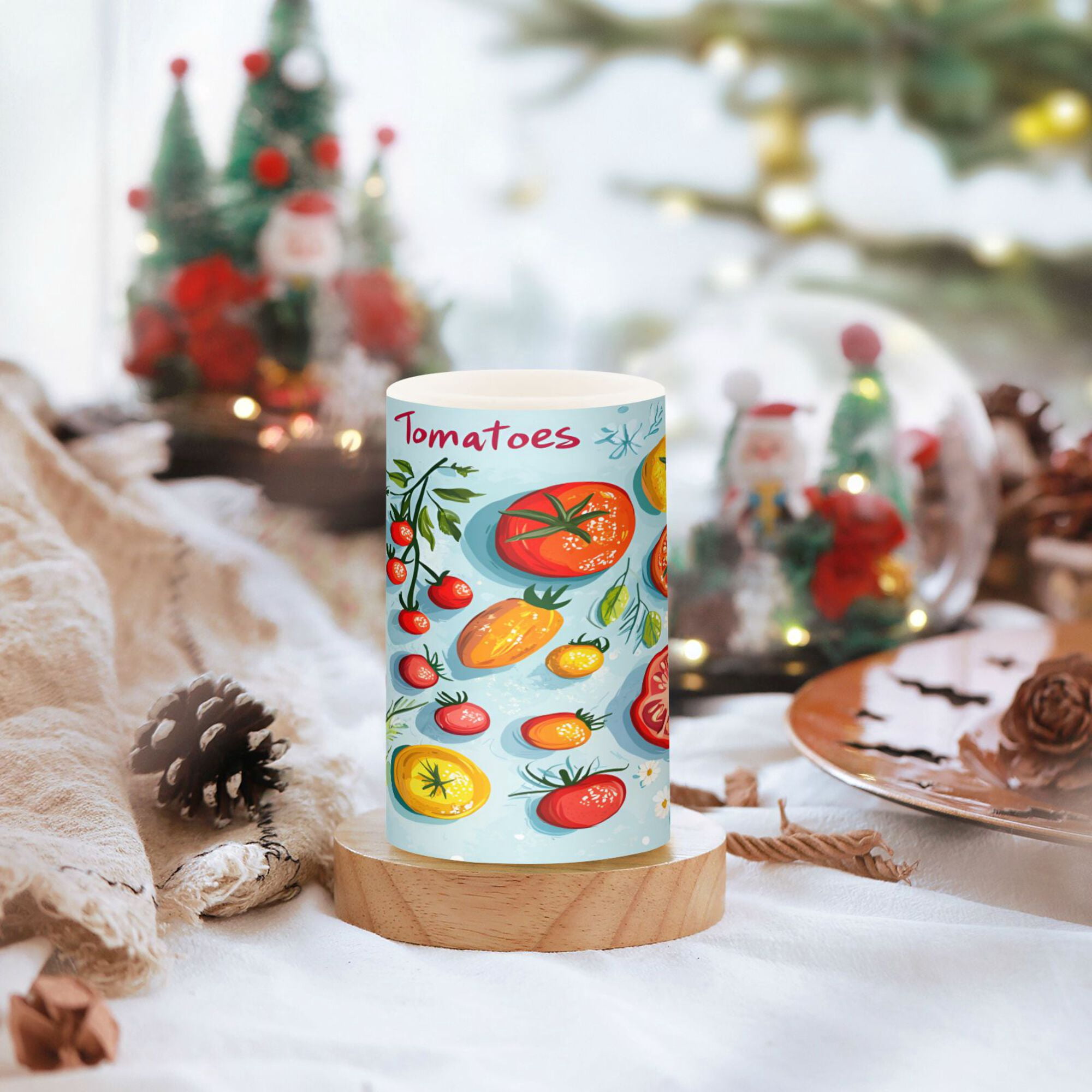 Yayeee Flameless Candles with Remote Flickering Battery Operated Multi Color Changing, Yellow Tomatoes