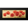 thumbnail image 2 of Levashov, Igor 24x11 Black Modern Framed Museum Art Print Titled - Poppies Grace II, 2 of 5