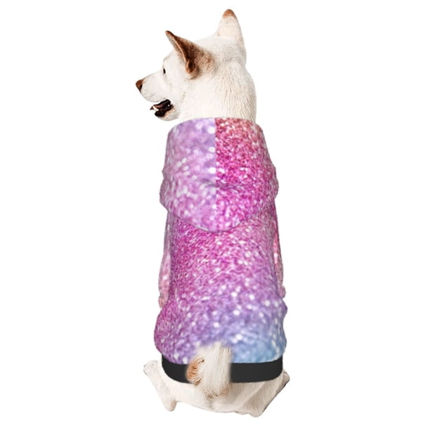 Fotbe Fun Rainbow Pink Sudadera con Estampado para Perros Pequeños – Suéter con Capucha para Mascotas, Tela Suave de Forro Polar con Bolsillo-Medium