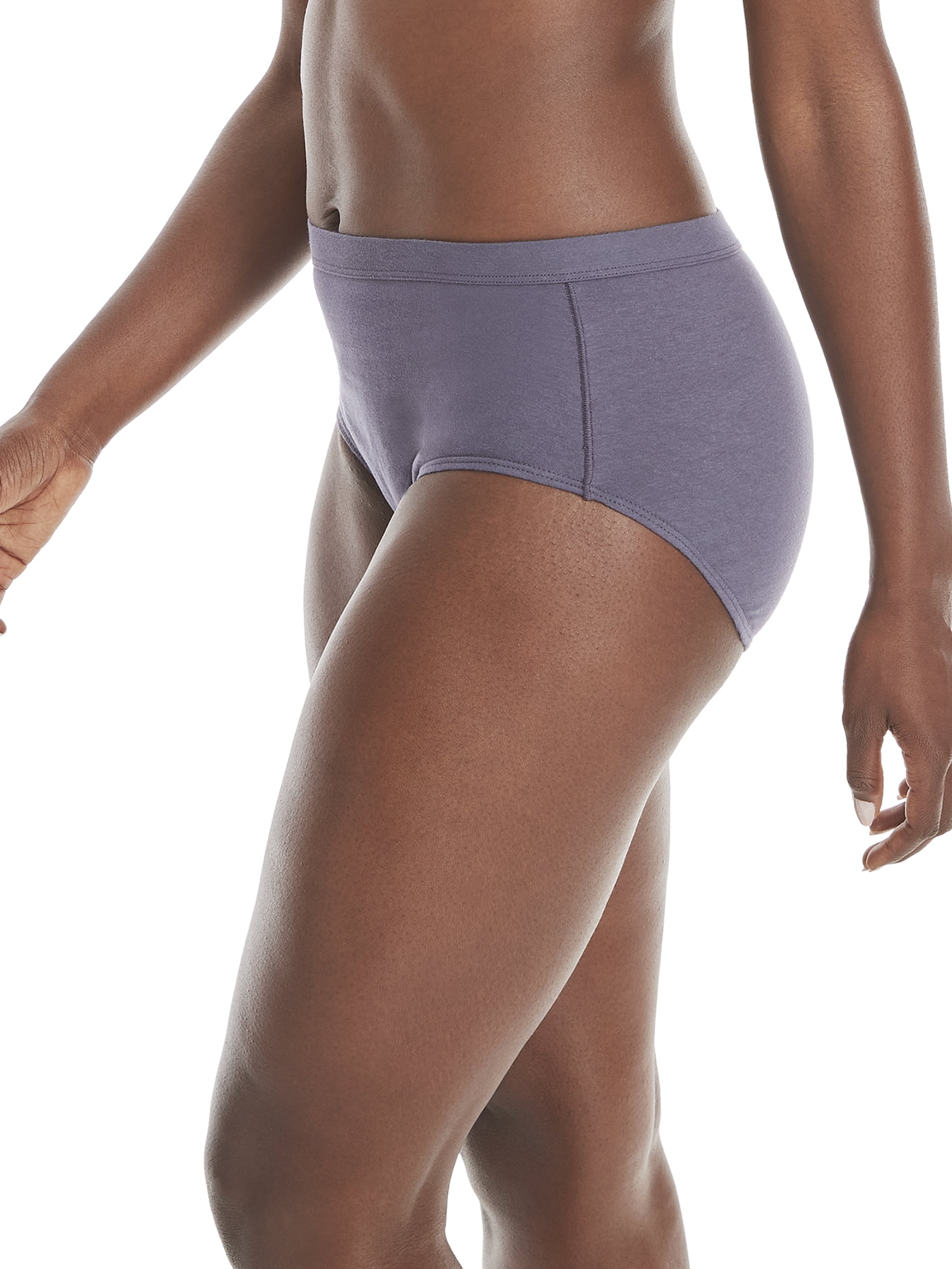 Hanes Womens Underwear Briefs, 6-Pack, Pure Comfort Organic Cotton Brief Panties, Full Coverage