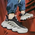 thumbnail image 5 of Men's Sneakers, Height-Boosting Shoes, Breathable Fabric Lining, All-Season Outdoor Footwear White, 5 of 7
