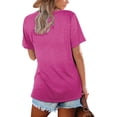 thumbnail image 3 of Camiseta Lunivop para Mujer con Cuello en V y Manga Corta para Verano, 3 of 3