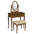 thumbnail image 2 of Powell Woodland Oak Vanity, Mirror & Bench, 1-Drawer, 2 of 2