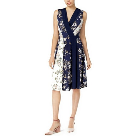 Print Surplice Dress - Maison Jules Printed Surplice Wrap Dress