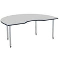 thumbnail image 4 of ECR4Kids 48in x 72in Kidney Everyday T-Mold Adjustable Activity Table Grey/Navy/Silver - Super Leg, 4 of 7