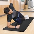 thumbnail image 3 of PHAT 1/2-Inch Yoga Mat Pilates Mat with Carrying Strap for Exercise Fitness, Black, 3 of 7