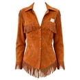 thumbnail image 5 of Aoiroe Women's Western Long Sleeve Buttons Down Shirts Collared Retro Casual Blouses Shirts Orange L, 5 of 5