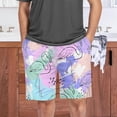 thumbnail image 7 of GZHJMY Flamingo Pajama Pants Short for Men, Lounge Pants Lightweight Men Pajama Bottoms with Drawstring Pockets, Christmas New Year Birthday Gifts, Large, 7 of 7