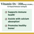 thumbnail image 3 of Suplemento Nature's Bounty con vitamina D para el apoyo inmunológico, 72 unidades, 3 of 4