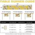 thumbnail image 3 of Spring Summer Daisy Flower Yellow Table Runner, Floral Eucalyptus Leaves Ladybug Kitchen Dining Table Decoration, Seasonal Burlap Indoor Outdoor Home Decor Party Supply 13 x 90 Inches, 3 of 6