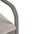 thumbnail image 5 of GDF Studio Magno Outdoor Acacia Wood and Wicker 7 Piece Dining Set with Cushion, Gray, 5 of 9