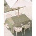 thumbnail image 2 of 52x70 Inch Outdoor Tablecloth with Umbrella Hole Zipper Rectangle Rustic Beige Striped Rectangular Tablecloths Outside Waterproof Vintage Stripes Farmhouse Line Patio Table Cloth Cover for Picnic, 2 of 8