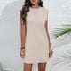 thumbnail image 2 of Vestido sin mangas de rayas jacquard de verano para mujer - Cintura imperio, corte holgado, largo hasta la rodilla, para vacaciones - Tallas S-XXL, 2 of 8