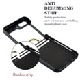 thumbnail image 3 of Allytechgroup Galaxy Flip 7 Case with Ring Holder Stand, Premium PU Leather Stylish Shockproof Anti-Scratch Portable Phone Case Cover for Samsung Galaxy Z Flip7, Carbon Fiber, 3 of 7