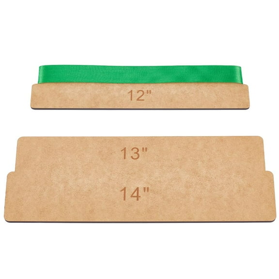 2Pcs Ribbon Measuring Board 10" 12" 13" 14" Ribbon Tail Board Craft Board MDF Wooden Measuring Board for Craft Supplies Wreath Supplies