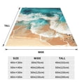 thumbnail image 3 of Bingfone Ocean Wave Crash Print Flannel Fleece Blanket Throw Blanket for Bed,Sofa,Couch,Travel,Camping(60"x50" ), 3 of 8