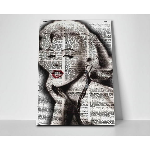 Marilyn Monroe Book Poster or Wrapped Canvas