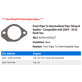 thumbnail image 2 of Front Line To Intermediate Line Exhaust Gasket - Compatible with 2009 - 2012 Ford Flex 2010 2011, 2 of 2