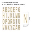 thumbnail image 2 of Letters Stickers Gold Tone Alphabet Sticky Letter Label Vinyl for Mailbox Address Window Door, Pack of 15, 2 of 7