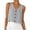 Gray, variant on Heisall Womens Tank Tops V-Neck Button Front Solid Color