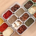 thumbnail image 5 of Large Snack Box with Lid Divided Serving Tray Clear Organizer for Candy Building Blocks Nuts Snacks with 8 Compartments Portable Charcuterie Container for Storage And Display Snack Platters-White, 5 of 9