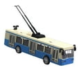 thumbnail image 2 of Modelo de tranvía clásico Vehículos de juguete Escala 1:90 Decoración de metal Regalo para entusiastas de los automóviles con Azul, 2 of 9