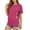 Hot Pink#women pregnant tops, variant on Top for Pregnant Women Side Split Zipper Breastfeed Short Sleeve Crew Neck Maternity Blouse Casual Solid Postpartum Tee Black,S