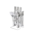 thumbnail image 2 of Juego de vajilla de acero inoxidable, cuchillo, tenedor, , juego de vajilla familiar, apto para lavavajillas, para cocina de restaurante - Plata Soledad Vajilla familiar, 2 of 8