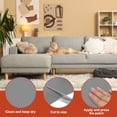 thumbnail image 3 of Uxcell Leather Patches Tape for Furniture, 6.3 x 61 inch Self Adhesive Vinyl Leather Repair Kit, Light Gray, 3 of 6
