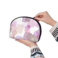 thumbnail image 6 of YFYANG 2 Piece Women's Portable Makeup Bags, Purple Watercolor Geometric Squares Clutch Travel Toilet Bags Cosmetic Organizer, 6 of 7