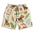 thumbnail image 4 of Bixox Men's Monkeys in the Jungle printing Casual Classic Fit Short Summer Beach Shorts, 4 of 6