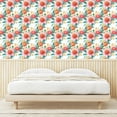 thumbnail image 3 of Ambesonne Tropical Peel & Stick Wallpaper for Home, Exotic Flowers Retro Scene, 13"x72", Soft Pink Sea Green, 3 of 5