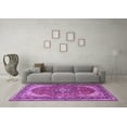 thumbnail image 3 of Ahgly Company Indoor Square Medallion Purple Traditional Area Rugs, 8' Square, 3 of 4