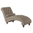 thumbnail image 2 of Amey 69 Inch Modern Chaise, Foam Padded, Nailed and Button Tufted, Brown- Saltoro Sherpi, 2 of 6