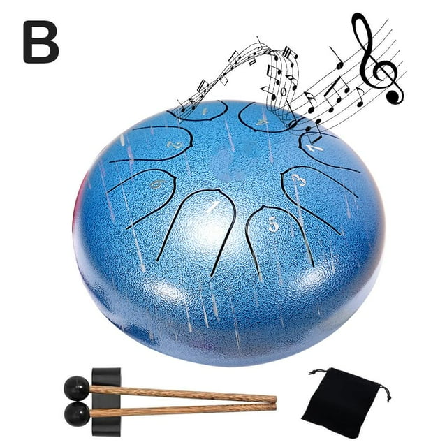 1pc Mini Rain Drum, High-Strength Carbon Steel Musical Instrument, Perfect for Outdoor Yoga Meditation