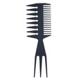 thumbnail image 3 of Peines peinados hacia atrás 3 en 1 Extensiones de cabello con forma de hueso de cola de pez Peine para colorear y peinar para desenredar para peluqueros de salón Mohawk Undercut Bowl Cut Quiff, 3 of 5