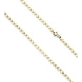 thumbnail image 5 of Miabella Italian 18K Gold Over 925 Sterling Silver Sparkle Mirror Link Chain Necklace for Women, Made in Italy (Length 20 inch), 5 of 7