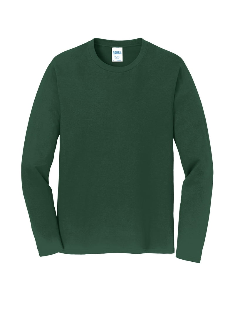 Port Company Fan Favorite Tee- Long Sleeve, Forest Green